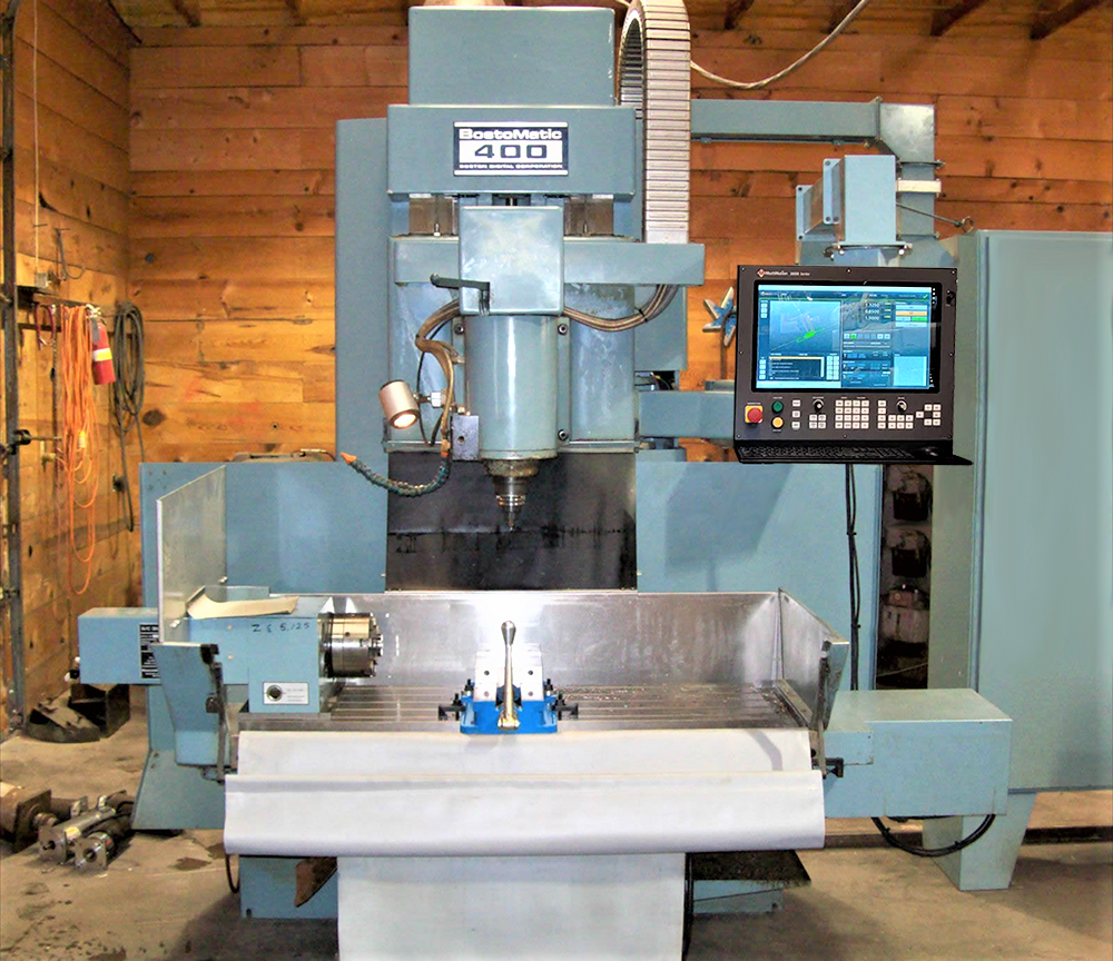Bostomatic 400 Bed Mill Control Retrofit with 4th Axis Rotary Table