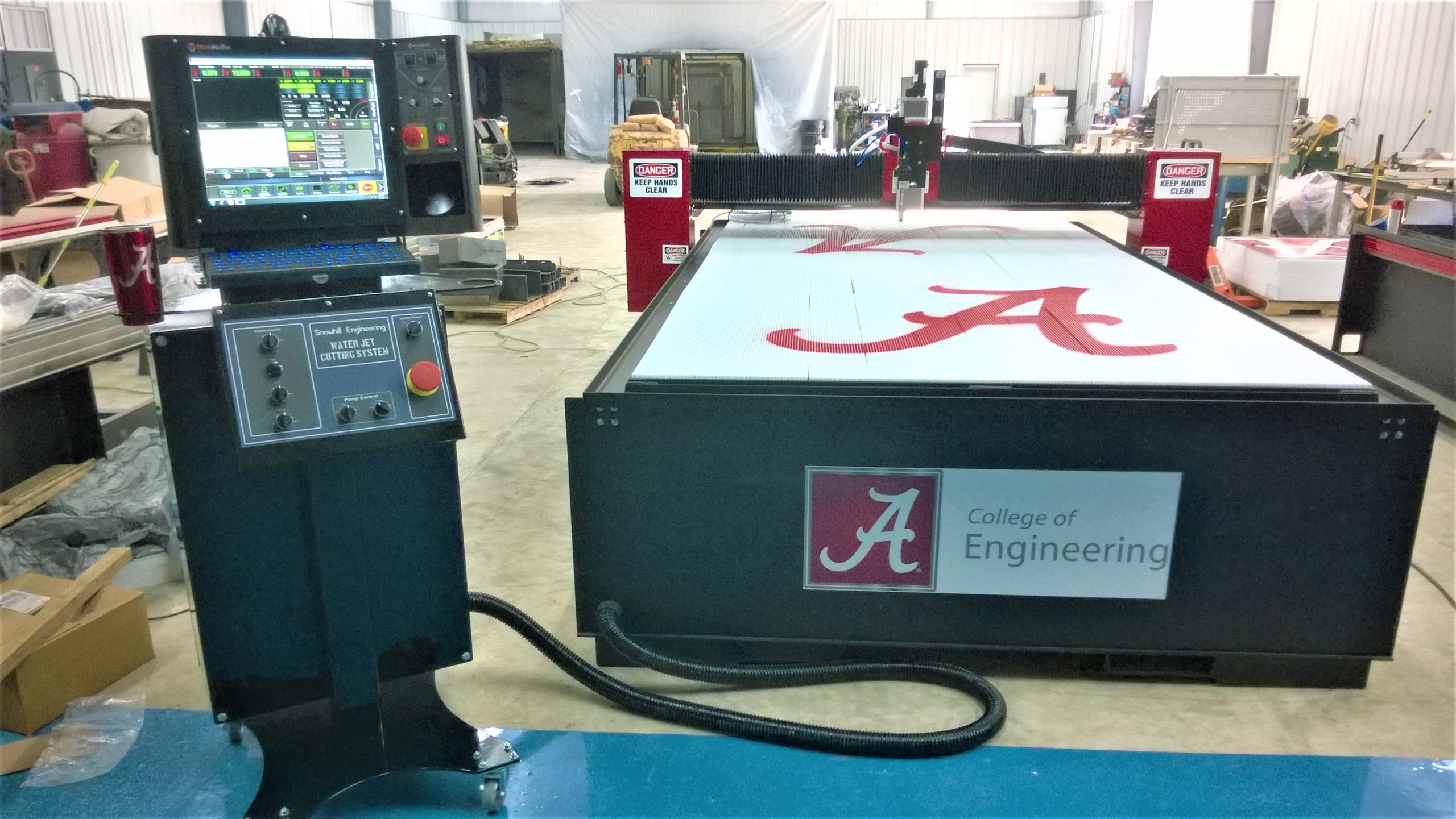 Snow Hill Engineering Industrial Waterjet with MachMotion Controller